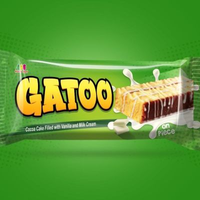 كيك جاتوه شرائح حليب وفانيلا  24 قطعه بالعلبه 